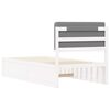 vidaXL Bed Frame with Upholstered Headboard Light Grey 90 x 190 cm