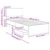 vidaXL Bed Frame with Drawer White 100 x 200 cm Engineer Wood