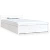 vidaXL Bed Frame without Mattress with Drawers White 100x200 cm (815035+814990)