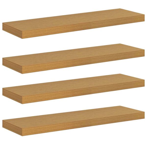 vidaXL Wall Shelf 4 pcs Beige 80 x 23.5 x 4 cm Engineered Wood