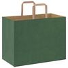 vidaXL Paper Bags 250 pcs with Handles Green 32x17x25 cm