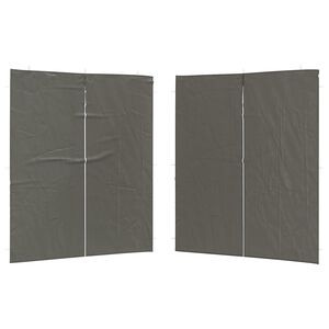 vidaXL Party Tent Sidewall 2 pcs 200 x 195 cm Anthracite PE and Steel