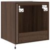 vidaXL TV Wall Cabinets with LED Lights 2 pcs Brown Oak 40.5x35x40 cm
