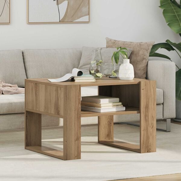 vidaXL Coffee Table Artisan Oak 66 x 53 x 45 cm Engineered Wood