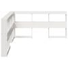 vidaXL Bookcase Headboard L-Shaped White 135 cm Solid Wood Pine