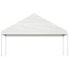 vidaXL Gazebo with Roof White 4.46x5.88x3.75 m Polyethylene