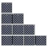 vidaXL Foldable Storage Boxes 10 pcs Blue 32x32x32 cm Non-woven Fabric