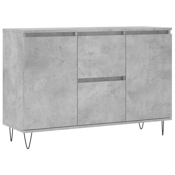 vidaXL Sideboard Concrete Grey 101.5x35x70 cm Engineered Wood