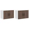 vidaXL Wall Cabinet LUCCA 2 pcs Brown Oak Engineered Wood