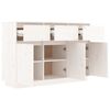 vidaXL Sideboard White 110x36x75 cm Solid Wood Pine