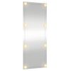 vidaXL Wall Mirror with LED Lights 40x100 cm Glass Rectangle