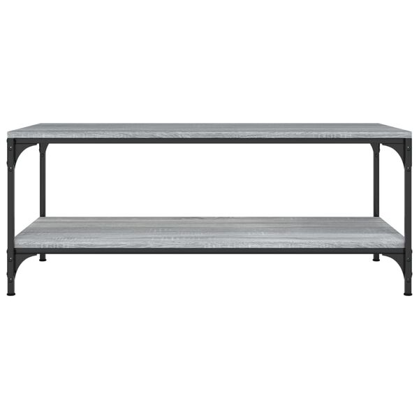 vidaXL Coffee Table Grey Sonoma 100x50x40 cm Engineered Wood