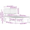 vidaXL Bed Frame with Upholstered Headboard Light Grey 120 x 190 cm