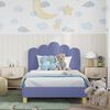 vidaXL Children's Bed Frame with Headboard Jeans Blue 80 x 200 cm