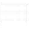 vidaXL Fence with Post Silver 1.5 x 10 m Steel