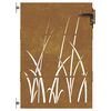vidaXL Garden Gate 85x150 cm Corten Steel Grass Design
