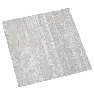 vidaXL Flooring Planks Light Grey and White 5.11 m&sup2; 55 pcs PVC