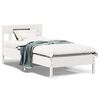 vidaXL Bed Frame without Mattress White 90x190 cm Single Solid Wood Pine