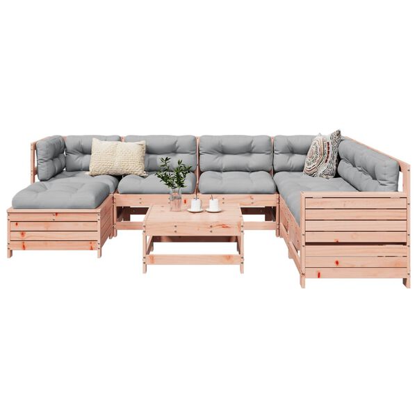 vidaXL 8 Piece Garden Sofa Set Solid Wood Douglas Fir
