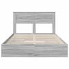 vidaXL Storage Bed Grey Sonoma 160 x 200 cm Engineered Wood