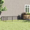 vidaXL Dog Kennel Black 8 m&sup2; Steel