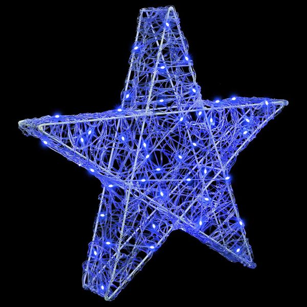 vidaXL 3D Star with 50 LEDs Blue 55 x 53.5 x 10 cm Acrylic
