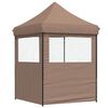 vidaXL Party Tent Folding Brown 200 x 200 x 306 cm Oxford Fabric