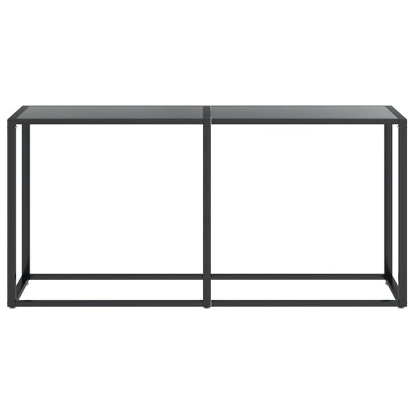 vidaXL Console Table Black 160x35x75.5cm Tempered Glass