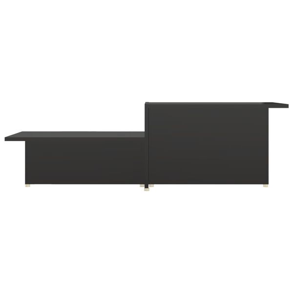 vidaXL Coffee Table High Gloss Black 111.5x50x33 cm Engineered Wood