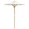 vidaXL Garden Parasol Cream White &Oslash; 150 x 210 cm Bamboo