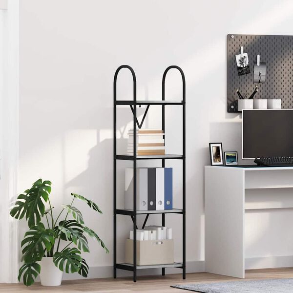 vidaXL Bookshelf Grey Sonoma 40 x 30 x 146 cm Engineered wood