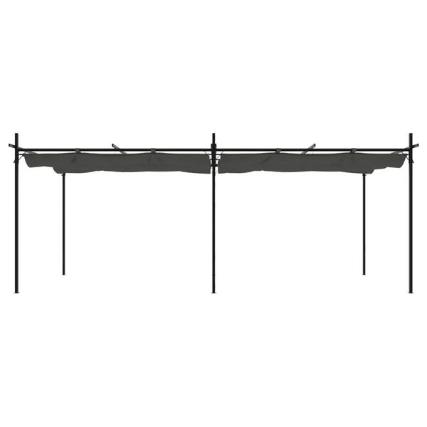 vidaXL Pergola with Retractable Roof Anthracite 589x292x230 cm