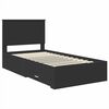 vidaXL Bed Frame Black and Silver 90 x 200 cm Engineered Wood