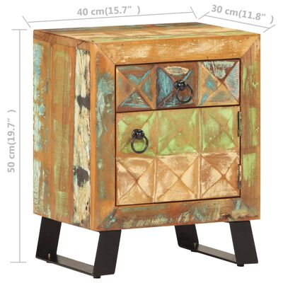 vidaXL Bedside Cabinet 40x30x50 cm Solid Reclaimed Wood