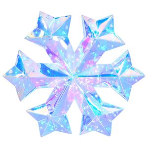 vidaXL Prismatic Iridescent LED Snowflake Multicolour &Oslash; 26 x 25 cm