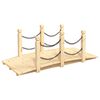 vidaXL Garden Bridge with Chain Railings 150x67x56cm Solid Wood Spruce