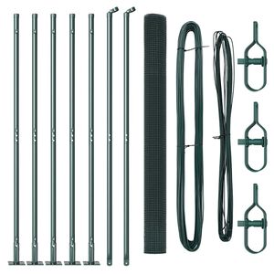 vidaXL Welded Wire Fence with Concrete Base 10 x 1.5 m (W x H)