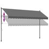vidaXL Retractable Awning Anthracite 400x150 cm Fabric and Steel
