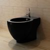Black Ceramic Toilet & Bidet Set