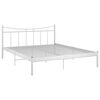 vidaXL Bed Frame without Mattress White Metal 160x200 cm