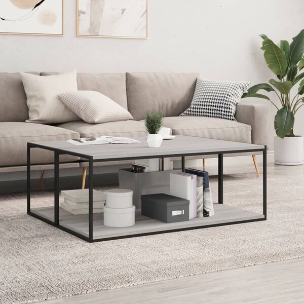 vidaXL Wall Shelves 4 pcs Grey Sonoma 100x40x1.5 cm Engineered Wood