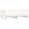 vidaXL Pull-out Day Bed without Mattress White 2x(90x190) cm Solid Wood