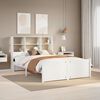 vidaXL Bookcase Bed without Mattress White 120x190 cm Small Double Solid Wood Pine