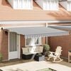 vidaXL Retractable Awning Anthracite and White 4x3 m Fabric&Aluminium
