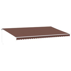 vidaXL Retractable Awning Brown 600 x 350 cm Fabric and Aluminium