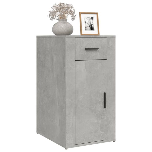 vidaXL Desk Cabinet Concrete Grey 40x49x75 cm Engineered Wood