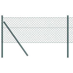 vidaXL Fence Post Green 10 x 0.4 m (40 x 40 mm mesh) Steel and PVC
