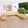 vidaXL 11 Piece Garden Lounge Set Solid Wood Pine