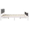 vidaXL Bed Frame with Headboard Light Grey 200 x 200 cm Fabric