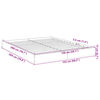 vidaXL Bed Frame without Mattress Black 150x200 cm King Size Engineered Wood